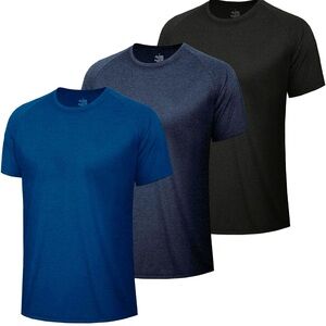 4 Pack Workout Mens Shirts Causal
 Moisture Wicking Work Gym Athletic Short